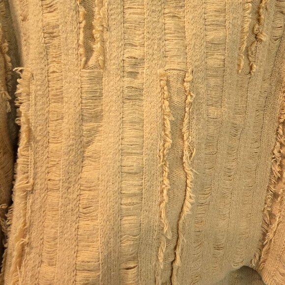 Pink Lilly Sweater Mustard Yellow Super Soft Size Small Distressed Oversized - Picture 2 of 9